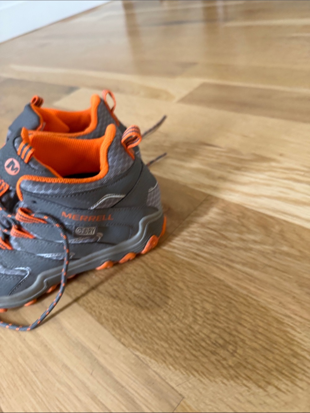Merrell Kids Gray and Orange Trail Sneakers Hiking Shoes - Picture 7 of 12